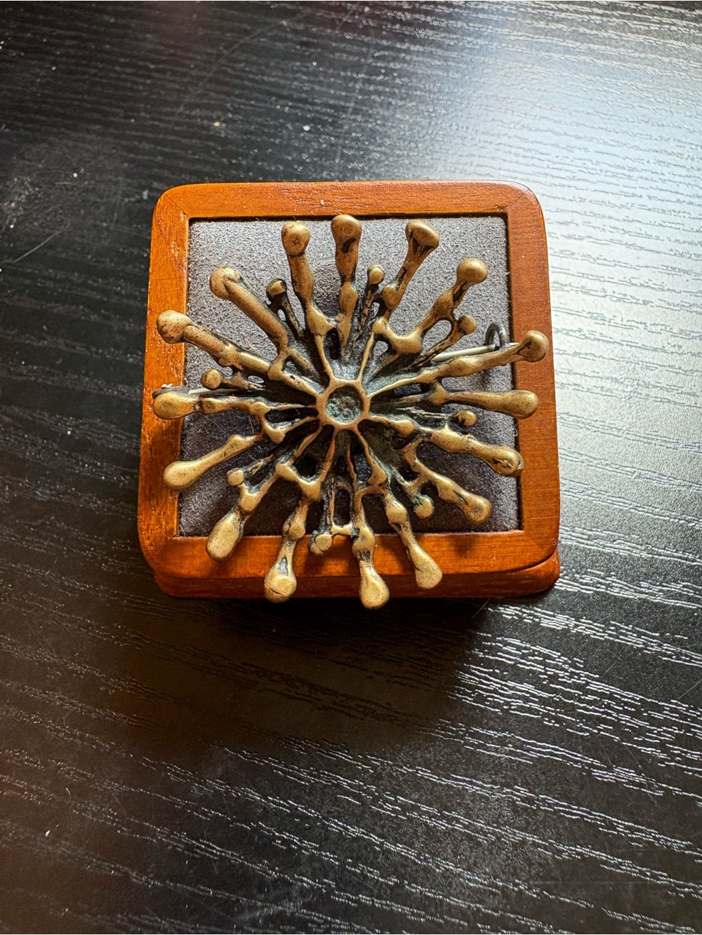 UNI David Anderson by UnnTangerud brooch modernist bronze sunburst mid century